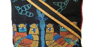 Hand Painted Tote Bag Navy