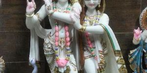 Marble Radha Krishna Statue