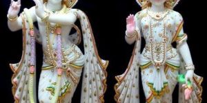 Radha Krishna Marble Statue