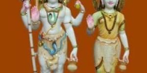 Marble Shiv Parvati Statue