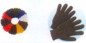 Dotted Machine Knit Gloves