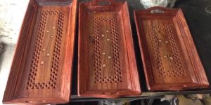 Wooden Coffee Tray Set