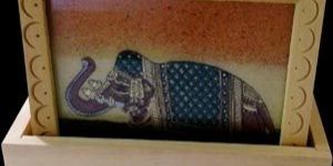 Wooden Gemstone Painting Coaster Set