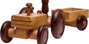 Wooden Tractor Trooly