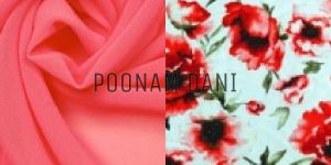 Polyester Poonam Dani Dyed And Printed Fabric
