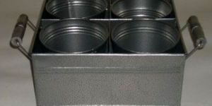 Square Silver Planter