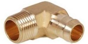 Brass Single Barb Male Elbow