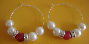 Red Beads Studded Fancy Earrings