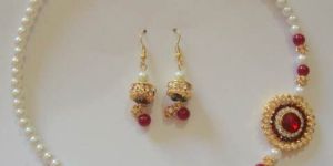 Pearl Necklace with Earring Set