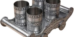 Oxdize Rajvadi 4 Glass Tray