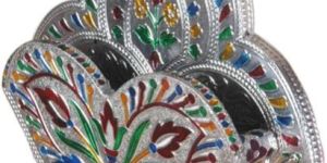 Silver Meena Letter Box