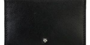 JL Collections Men's Black Leather Card Holder (5 Card Slots) - JL_CC_2501_A