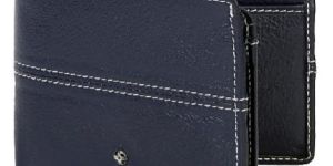 JL Collections Men's Blue Leather Wallet (17 Card Slots)-JL_MW_3343