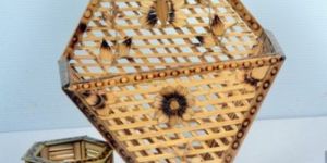 Bamboo Letter Box with Pen Stand