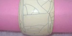 White Resin Bangles