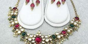 Kundan Necklace Set-set-271