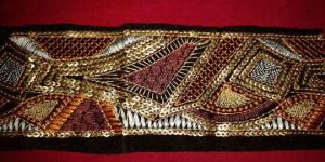 Velvet Base Zari Lace