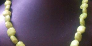 Raw Green Beaded Set