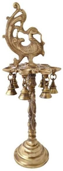 Brass Peacock Diya Stand