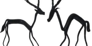 Rough Iron Deer Handicraft