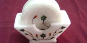 Tea Coaster Set with Inlay Work