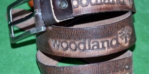 Belt with Letters Embossing