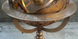 Brass Armillary Sphere - Zodiac Globe - Antique Finish
