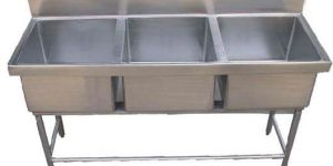 Stainless Steel Three Sink Unit