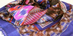 Printed Cotton Square Scarf