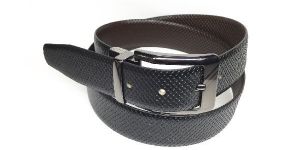 Leather Fish Print Reversible Belts