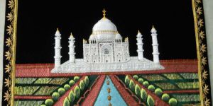 Zari Embroidry Taj Wallhanging