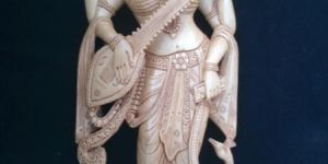 Wooden Saraswati Statue