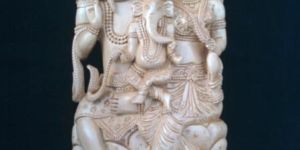 Wooden Shankar Parvati Statue