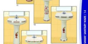 Printed Series Pedestal Wash Basins