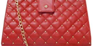 Ladies Leather Studded Handbag