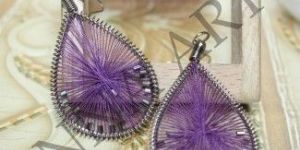 Thread Fitted Brass Earrings