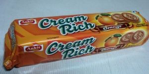 Orange Flavour Cream Sandwich Biscuit