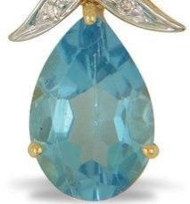 Blue Pear Diamond Set