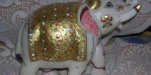 Marble Elephant Statue
