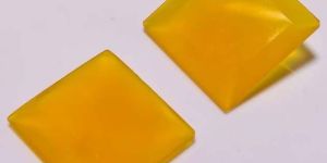 Yellow Chalcedony Square Cut Stone