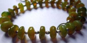 Yellow Opal Rondell Beads