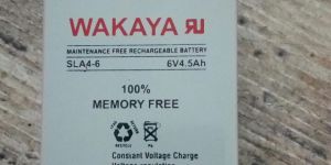 6v 4.5ah wakaya battery