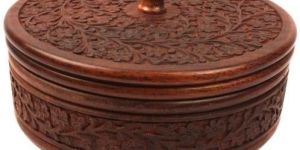 Sheesham Wooden Round Box