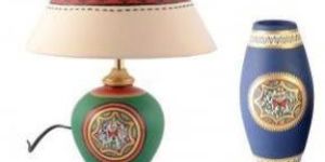 Terracotta Handpainted Lamp, Terracotta Vases