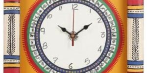 Warli Handpainted Clock