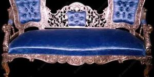 White Metal Inlaid Console