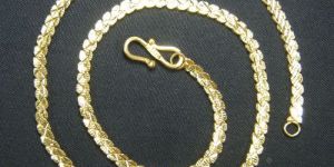 Gold Plated Snake Flat Chain