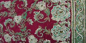 Net Embroidered Unstitched Suit