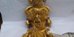Brass Sun God Statue