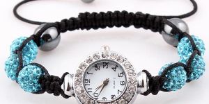 Crystal Turquoise Balls Watch